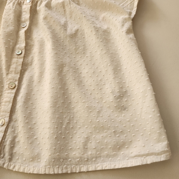 BB DAKOTA Steve Madden Fairy dust smocked Swiss dot flutter sleeve top - Picture 7 of 11